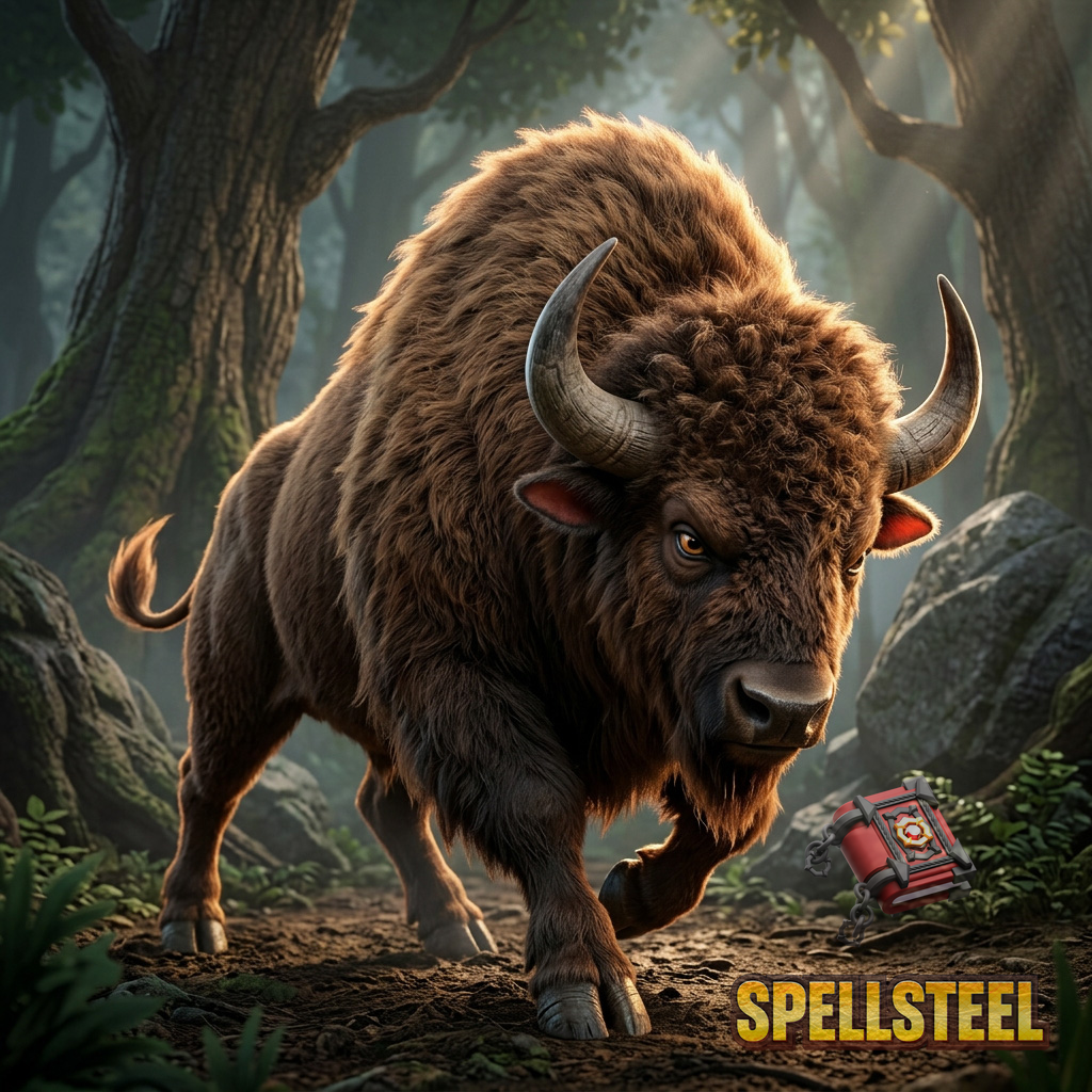 Bison card art